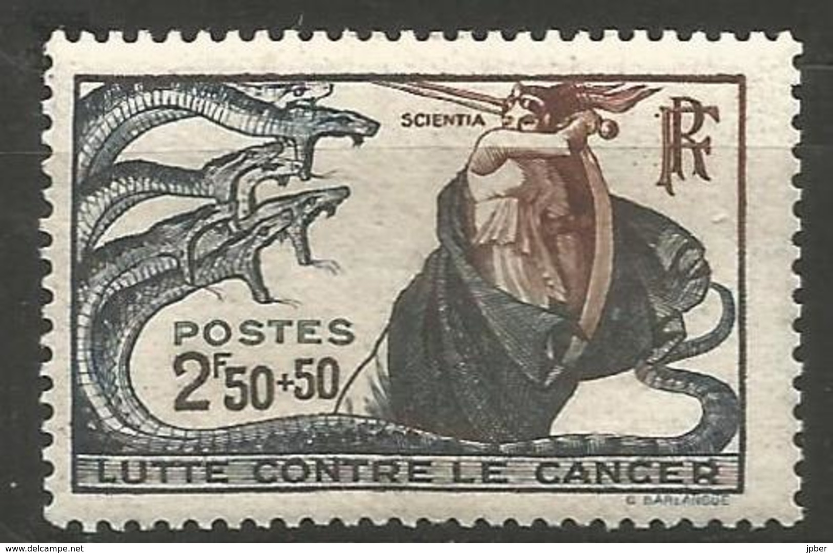 (F1-377) France - N°496 * - Lutte Contre Le Cancer - Unused Stamps