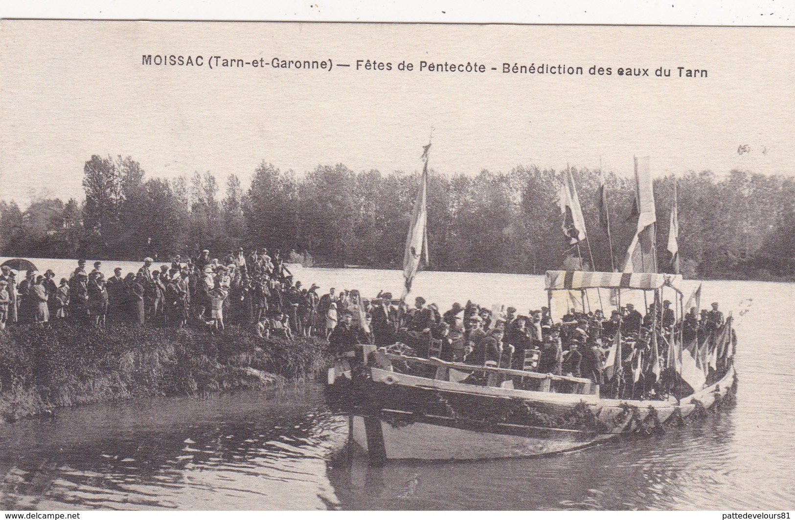 CPA (82) MOISSAC Fêtes De Pentecôte Bénédiction Des Eaux Du Tarn Tradition - Moissac