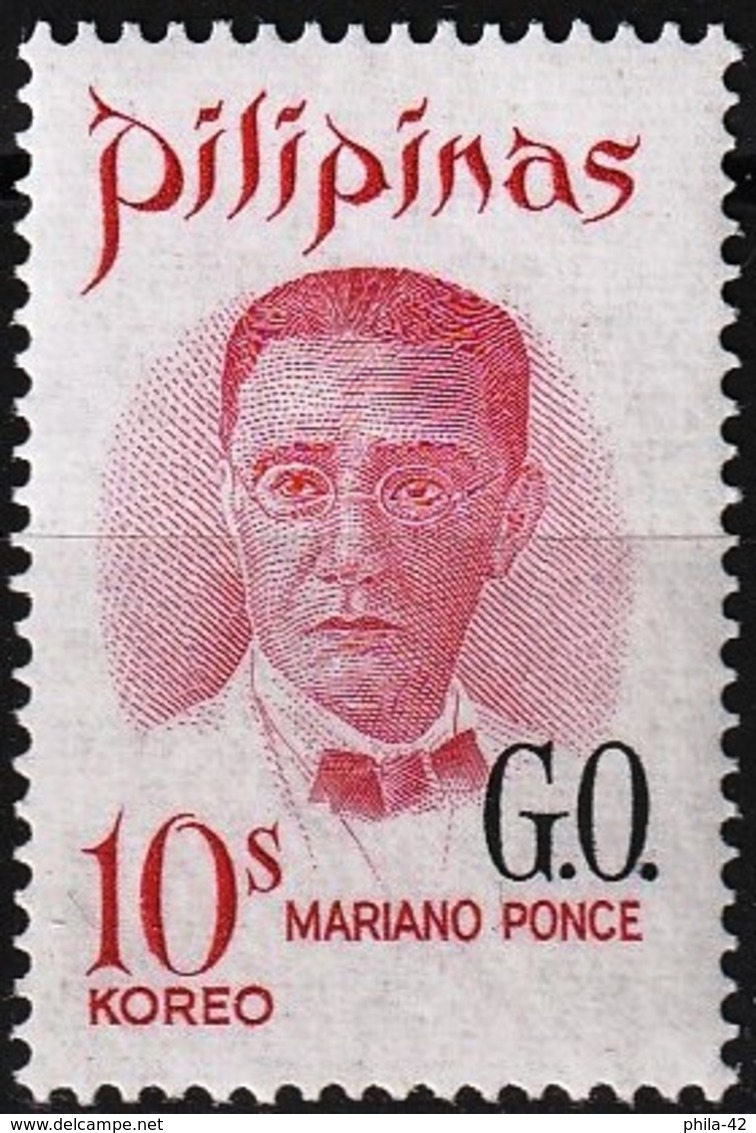 Philippines 1970 - Oficial : Mariano Ponce ( Mi D60 - YT S96 ) MNH** - Philippines