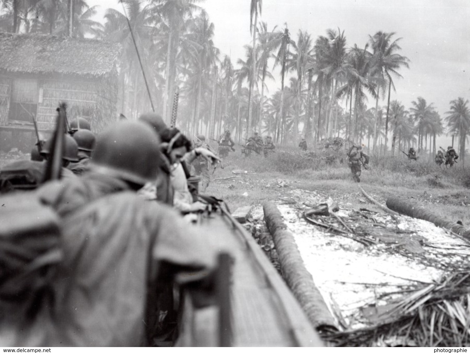 WWII Los Negros Soldats Americains Dans La Jungle Ancienne Photo Tom Shafer 1944 - Guerre, Militaire