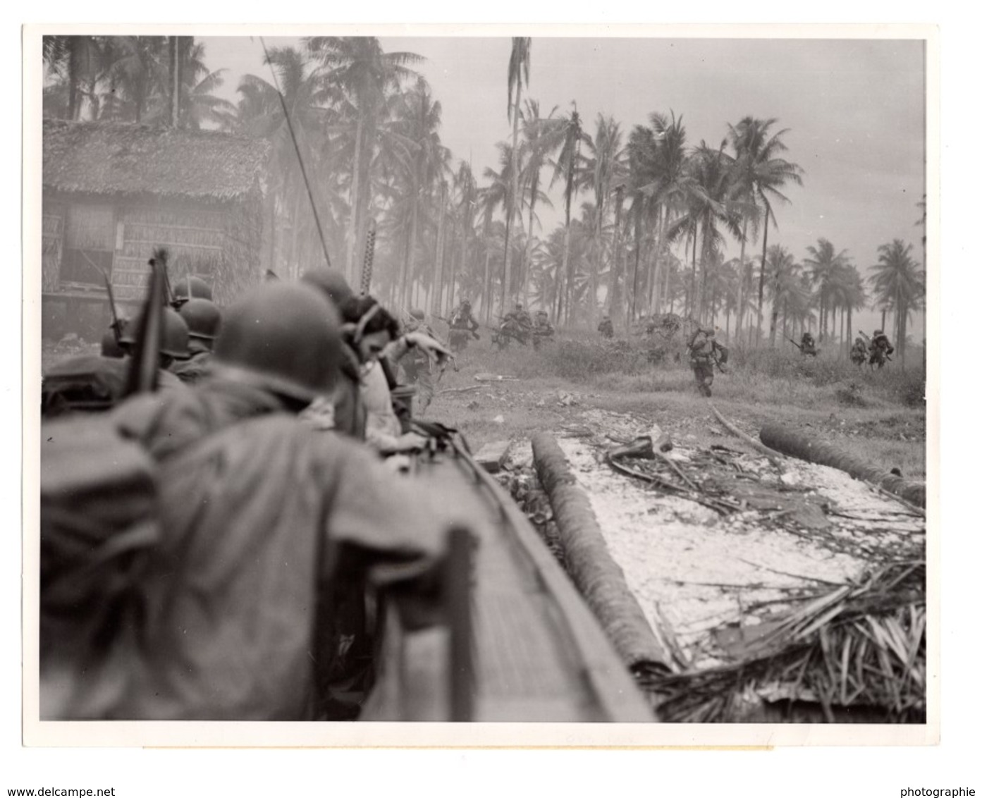 WWII Los Negros Soldats Americains Dans La Jungle Ancienne Photo Tom Shafer 1944 - Guerre, Militaire