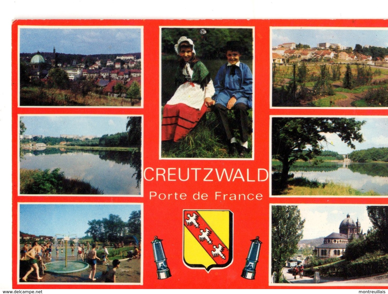 CPM (57), CREUTZWALD, Porte De FRANCE, Multivues, écrite, Sans Timbre - Creutzwald