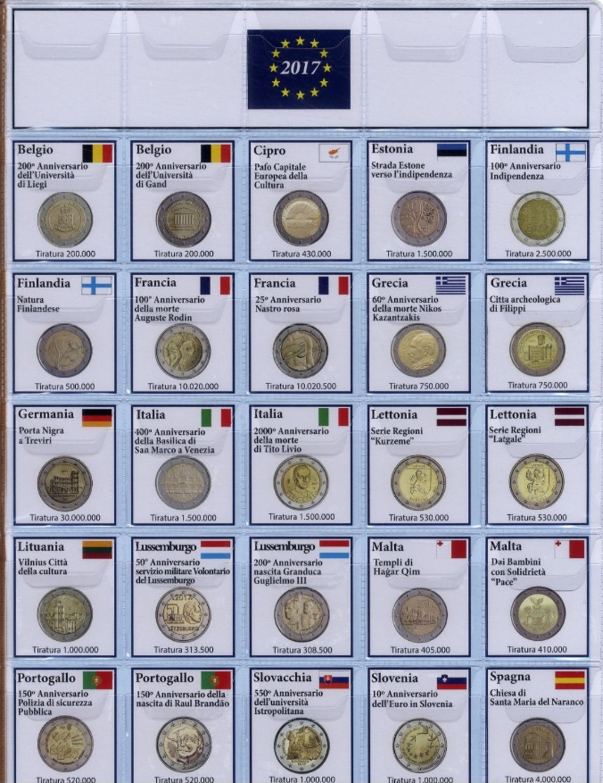 Aggiornamento 2017 Per RACCOGLITORE MONETE DA 2 EURO COMMEMORATIVI - Altri & Non Classificati