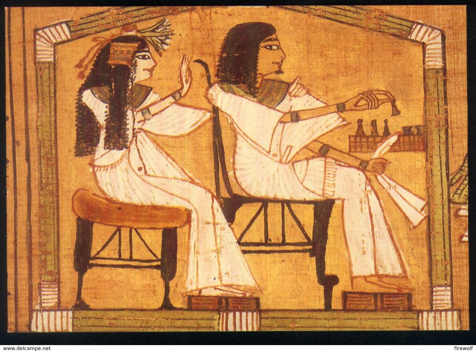 X04 - Egypt - Ani And His Wife Tutu Play Senet In The Other World - British Museum - Antiquité