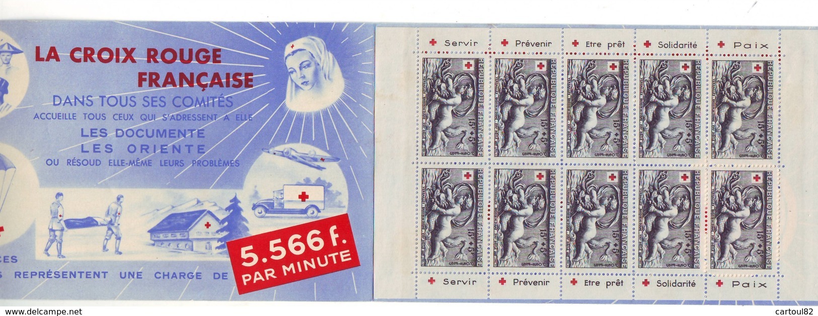 18 P Carnet Croix Rouge 1952 Superbe MNH - Croix Rouge