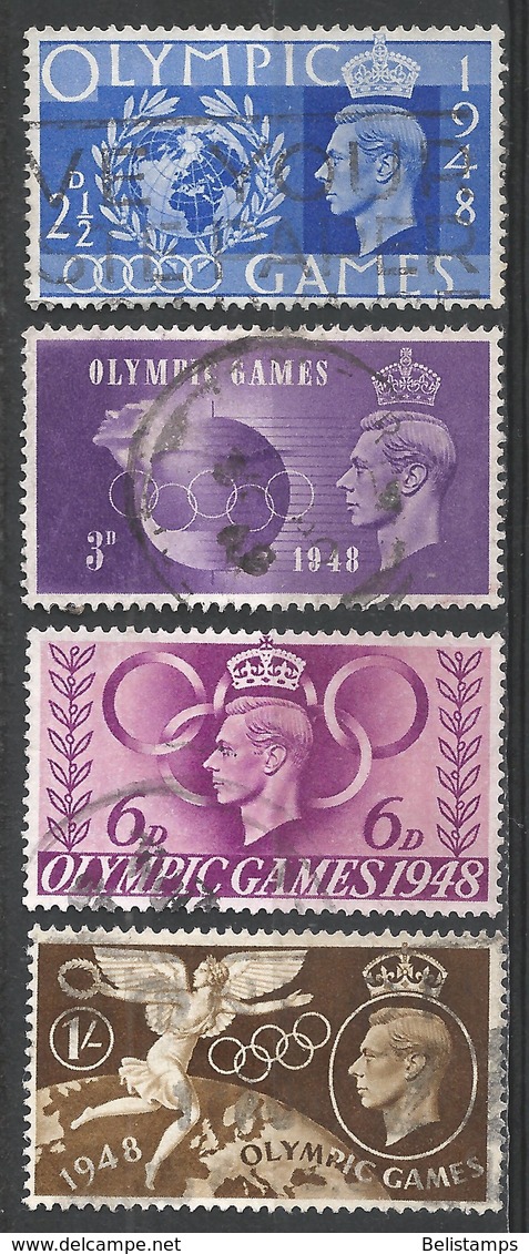 Great Britain 1948. Scott #271-4 (U) King George VI, Olympic Games ** Complet Set - Gebraucht