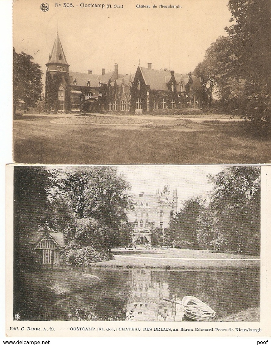 Oostcamp / Oostkamp : Château De Nieuwburgh ---- 2 Kaarten - Oostkamp