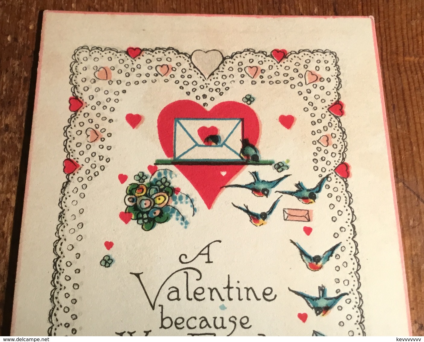 A Valentine Because We’re Friends ~ Postcard - Dia De Los Amorados