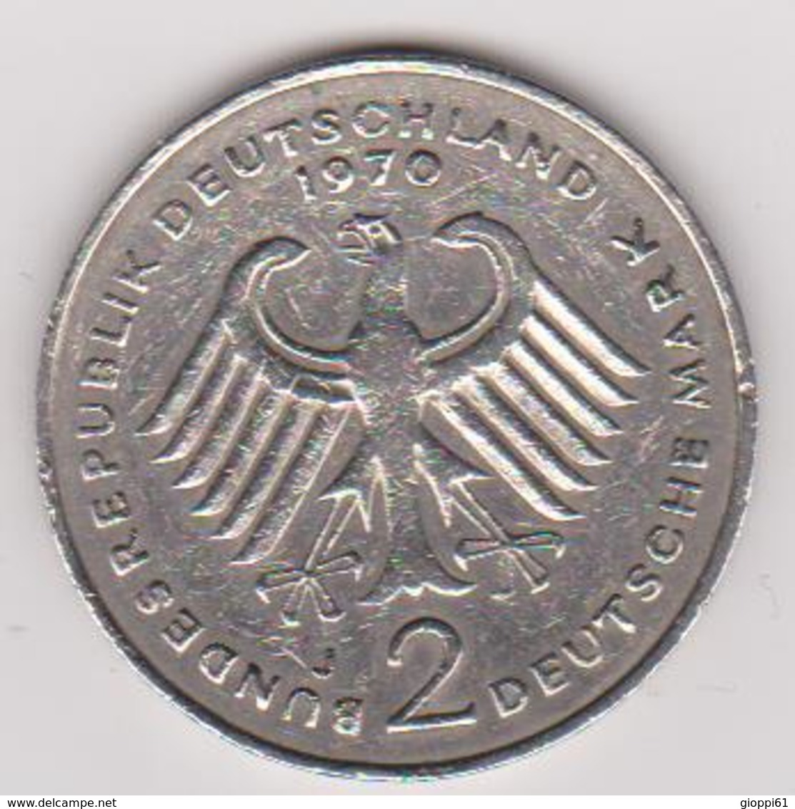 1970 Germania - 2 Marchi Circolata (fronte E Retro) - 2 Marchi