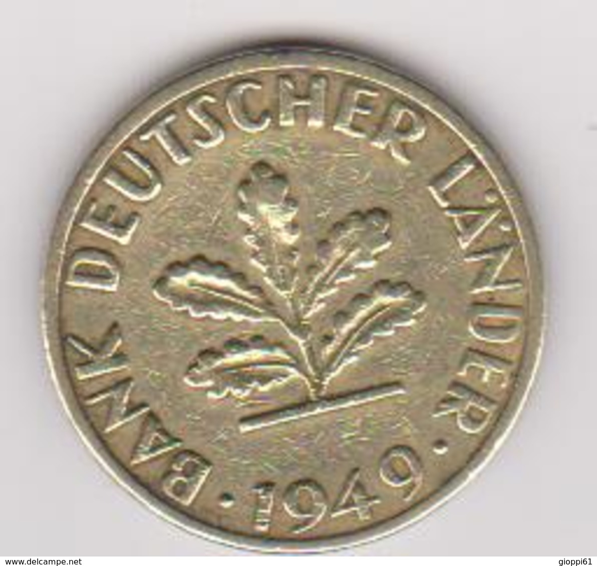 1949 Germania - 5 Pf Circolata (fronte E Retro) - 5 Pfennig