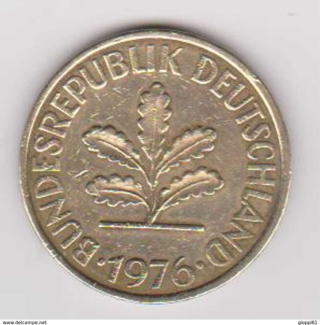 1976 Germania - 10 Pf Circolata (fronte E Retro) - 10 Pfennig