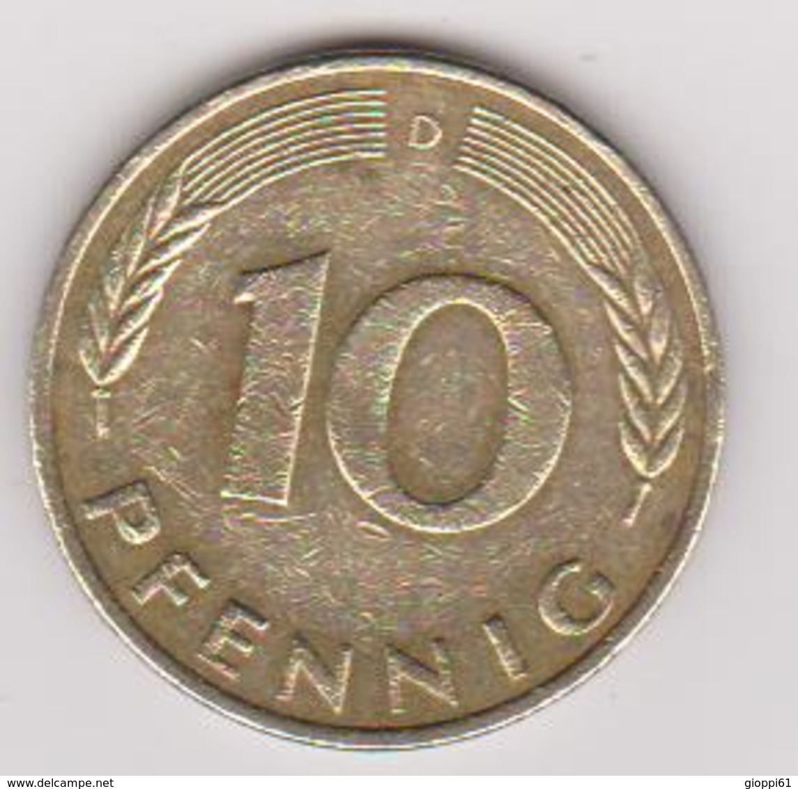 1981 Germania - 10 Pf Circolata (fronte E Retro) - 10 Pfennig