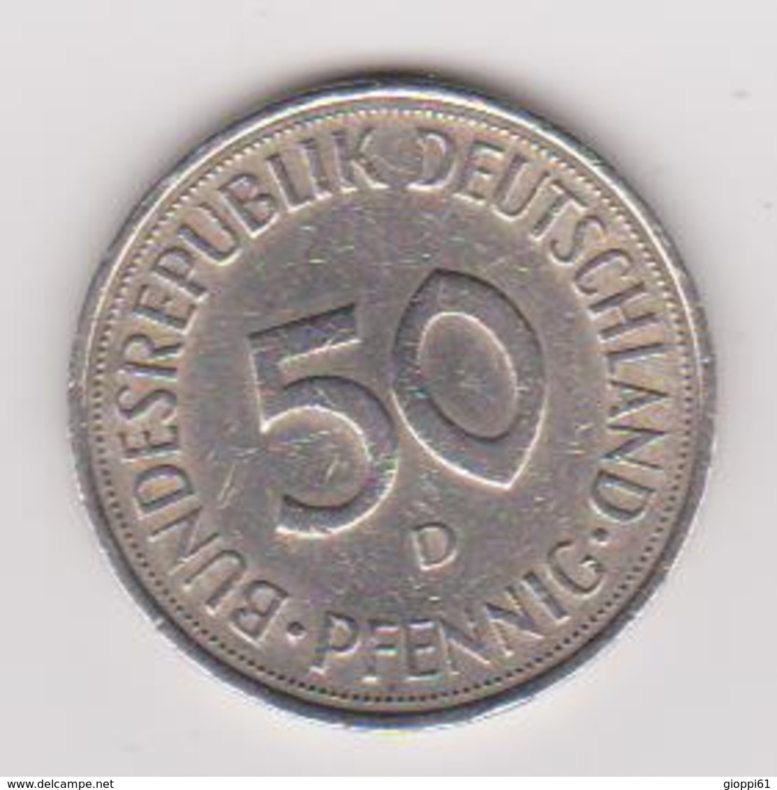 1972 Germania - 50 Pf Circolata (fronte E Retro) - 50 Pfennig