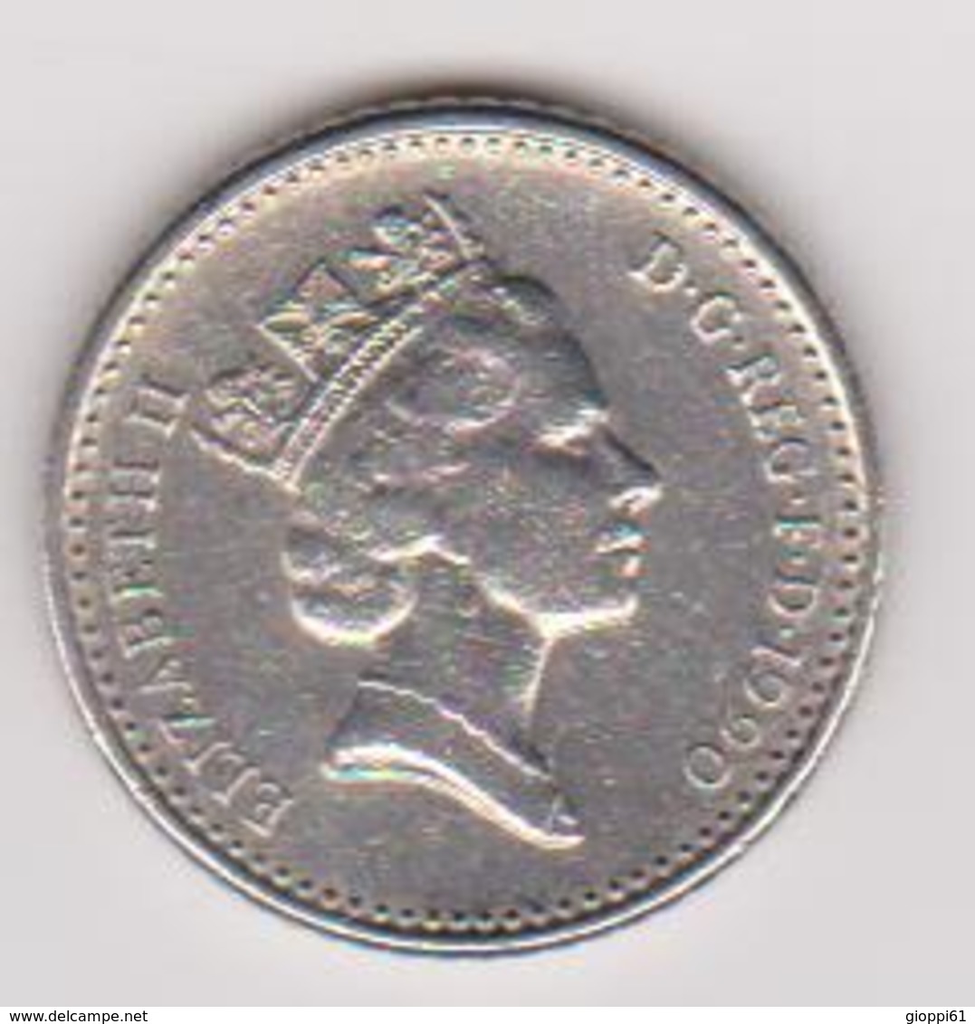 1990 Gran Bretagna - 5 Pence Circolata (fronte E Retro) - 5 Pence & 5 New Pence
