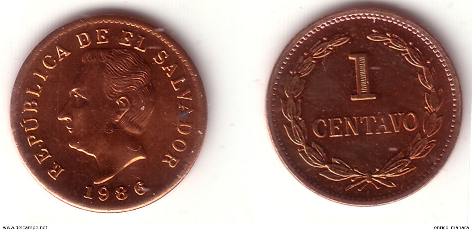 EL SALVADOR - 1 Centavo 1986 - KM#135.2b  BU - El Salvador