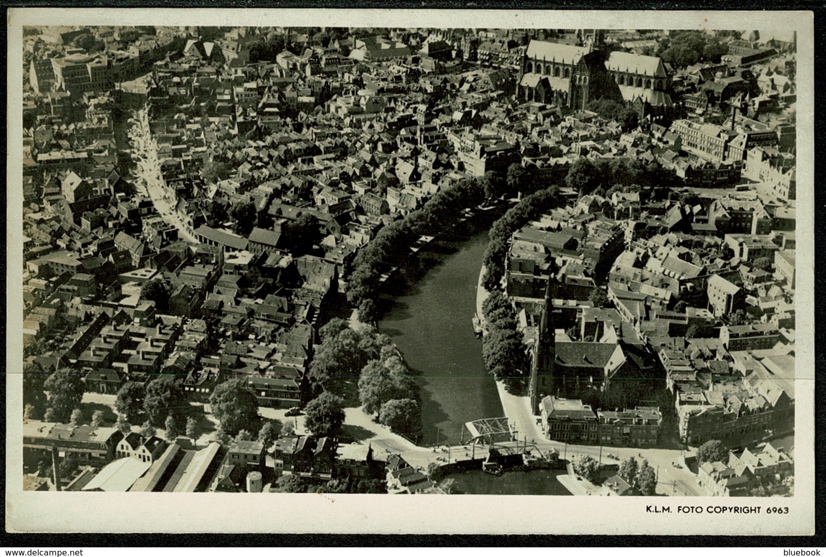 Ref 1255 - Real Photo Postcard - KLM - Aerial View Of Haarlem Netherlands (2) - Haarlem