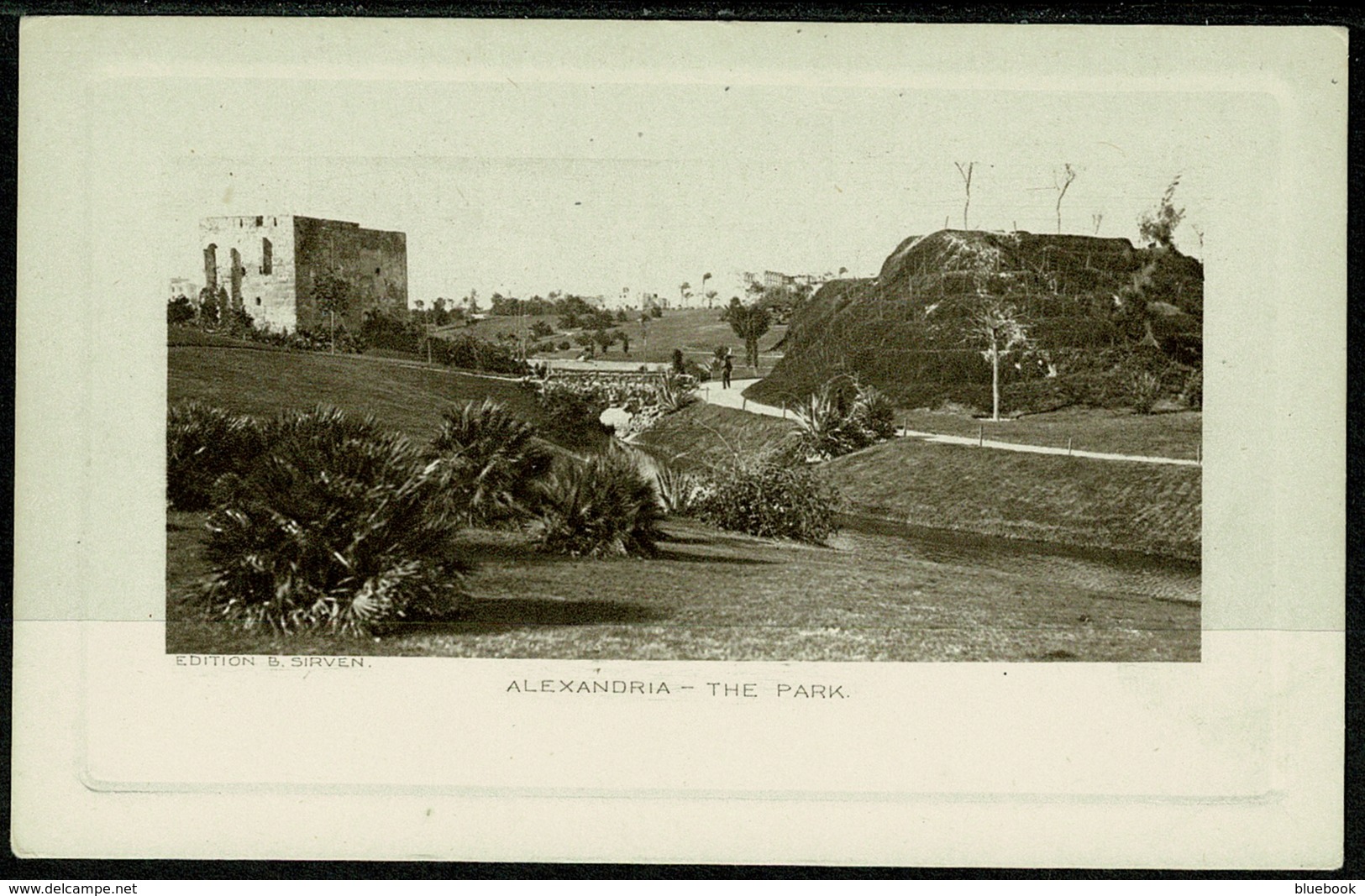 Ref 1255 - Early Postcard - The Park Alexandria - Egypt - Alexandria