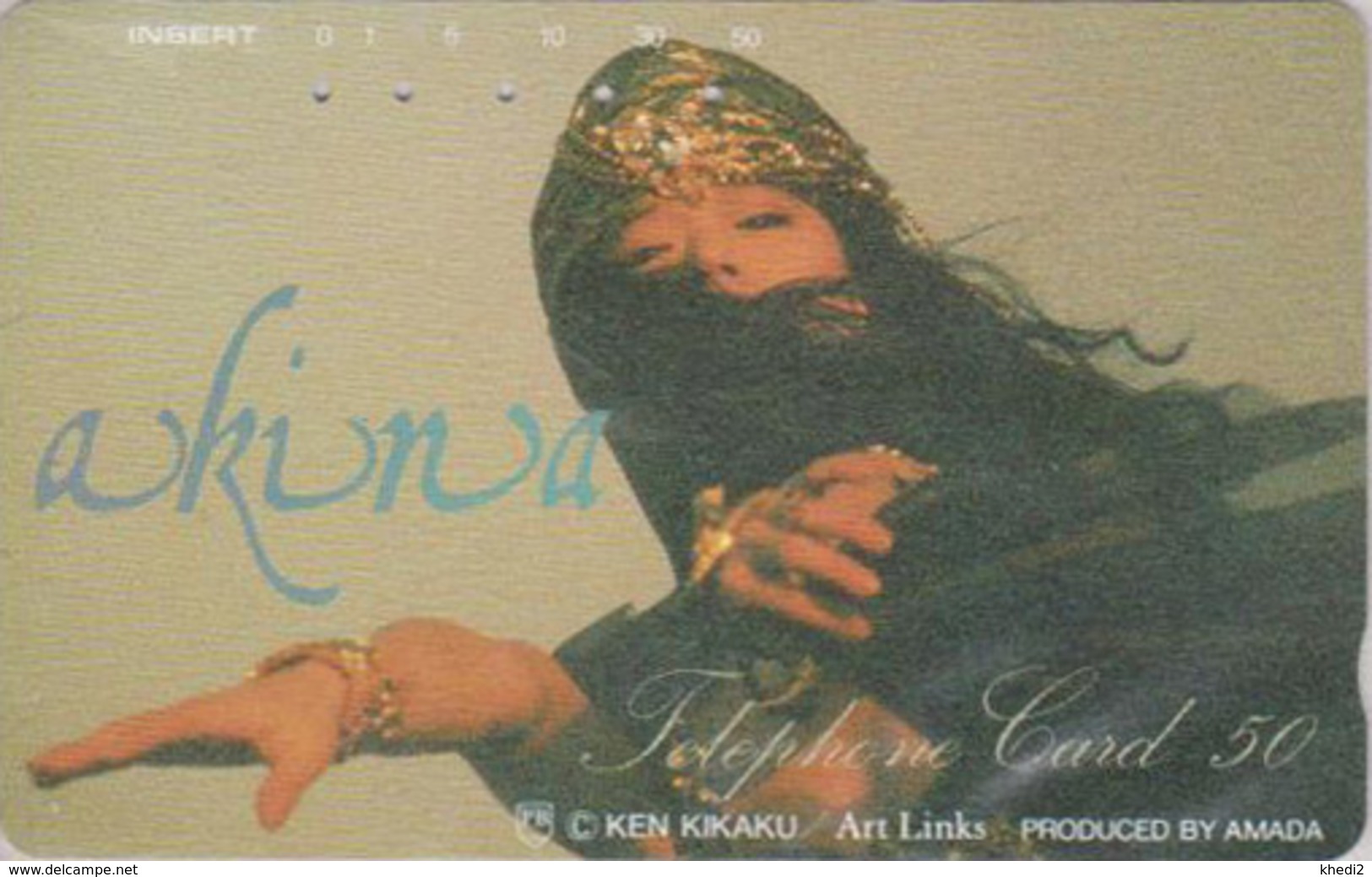 Télécarte Japon / 110-44059 - Femme Musique - AKINA NAKAMORI - Music Girl Woman Japan Phonecard - 3754 - Musique