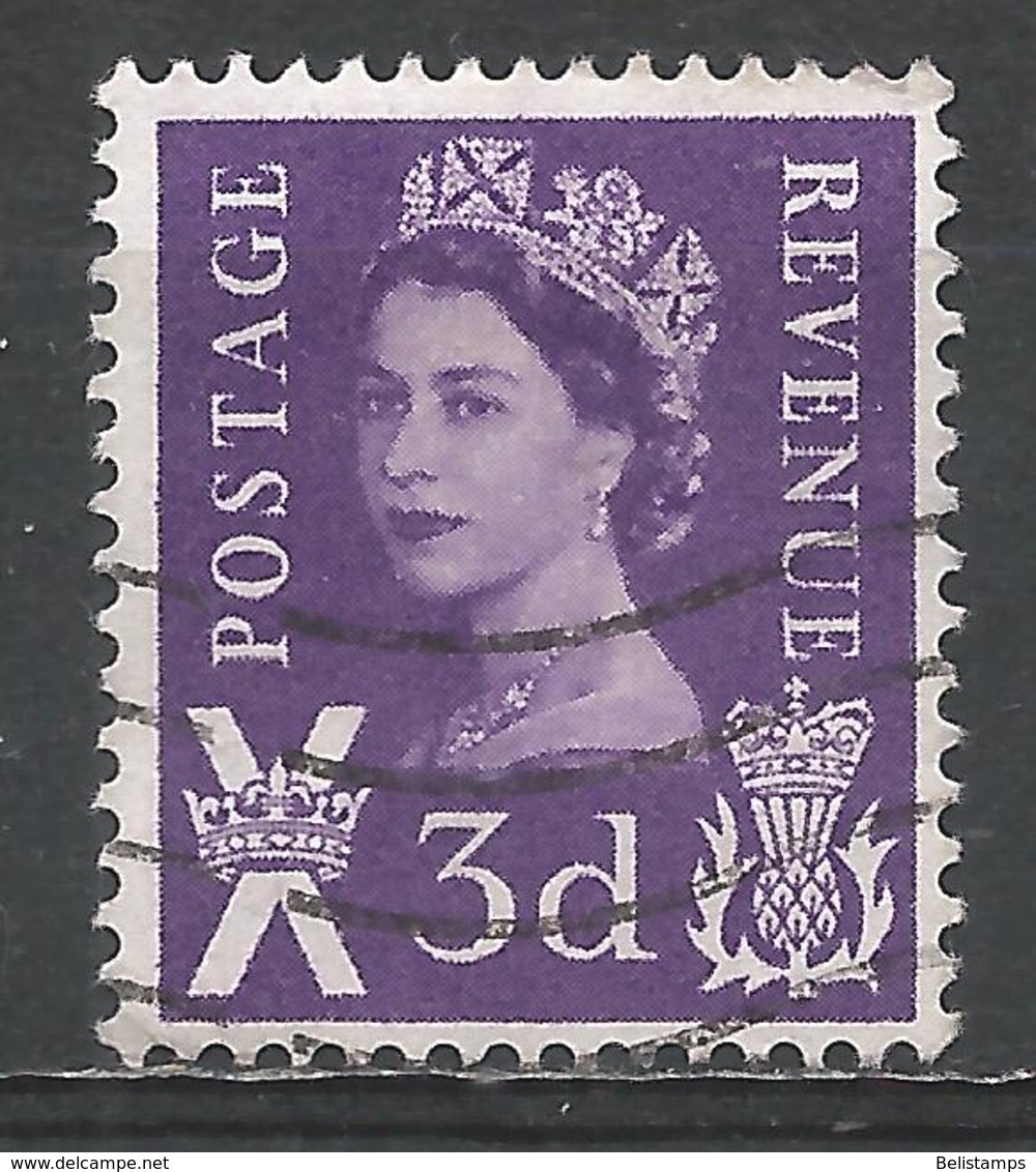 Scotland 1958. Scott #1 (U) Queen Elizabeth II, St. Andrew's Cross And Thistle - Ecosse