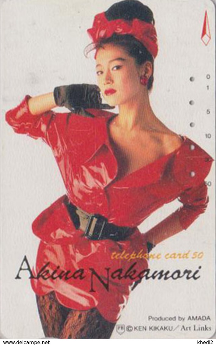Télécarte JAPON / 110-54041 - Femme Musique - AKINA NAKAMORI - Music Star Girl Woman JAPAN Free Phonecard - 3757 - Musique