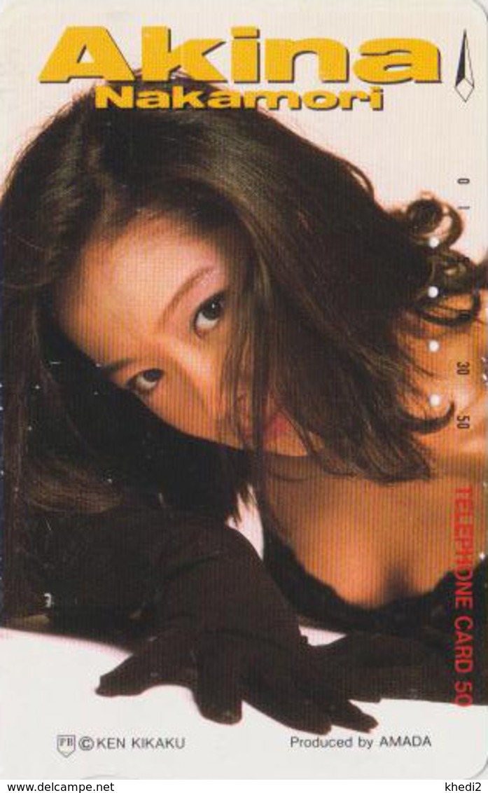 Télécarte Japon / 110-64288 - Femme Musique - AKINA NAKAMORI - Music Girl Woman Japan Phonecard - 3758 - Musique