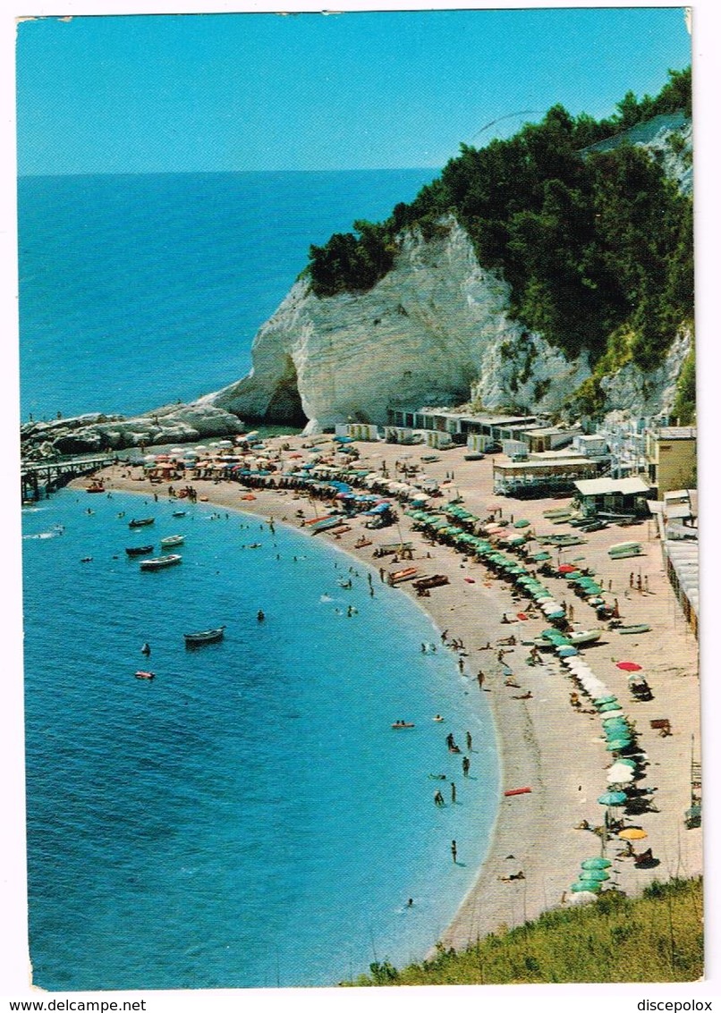 V3541 Riviera Del Conero (Ancona) - Spiaggia Di Sirolo E Grotta Urbani - Panorama / Viaggiata 1984 - Altri & Non Classificati