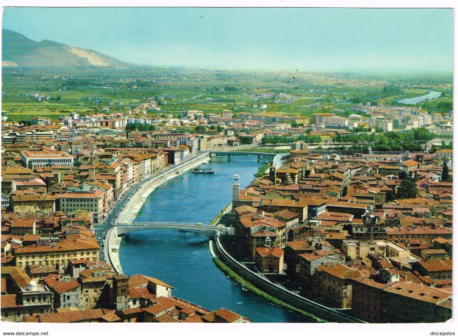 V3549 Pisa - Vista Aerea Del Fiume Arno - Panorama Aereo Aerial View Vue Aerienne / Viaggiata 1970 - Pisa