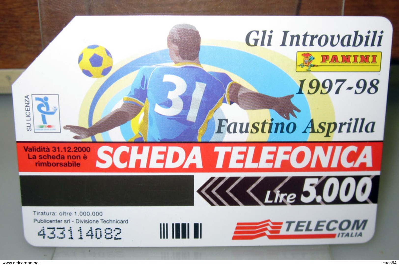 ASPRILLA PARMA GLI INTROVABILI PANINI 5.000 £ 1997-98 - Pubbliche Tematiche