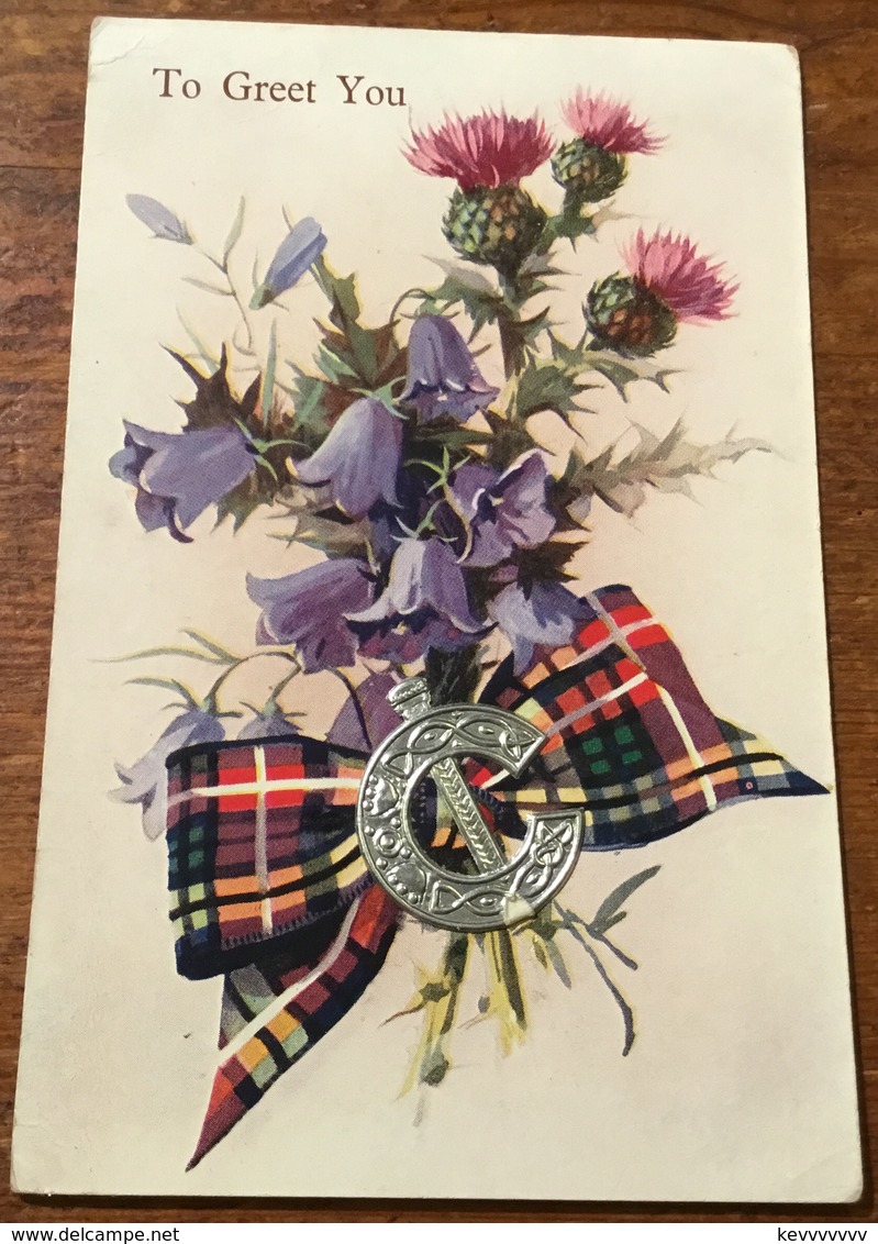 To Greet You ~ “ Scotch Emblem Fitment” Series ~ Valentine,s Postcard - Other & Unclassified