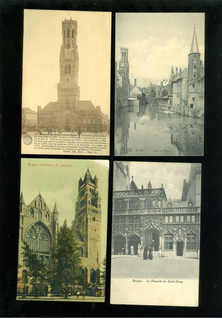 Beau lot de 60 cartes postales de Belgique  Bruges      Mooi lot van 60 postkaarten van België  Brugge - 60 scans