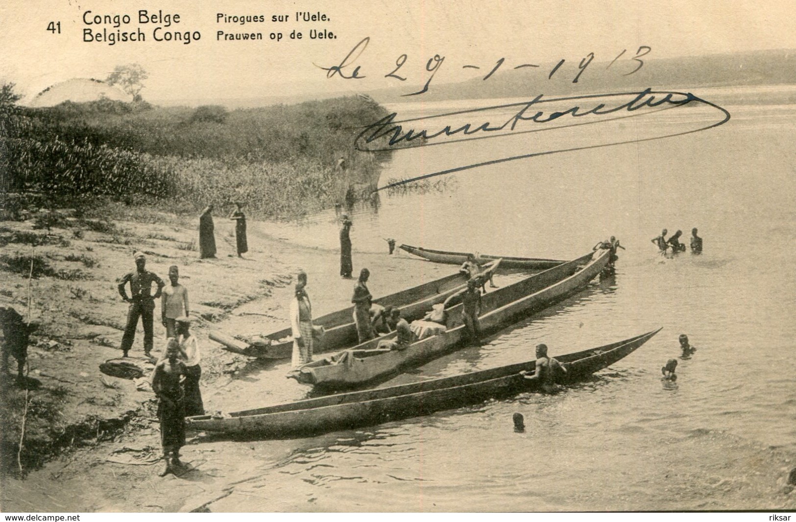 CONGO BELGE(PIROGUE) - Congo Belga