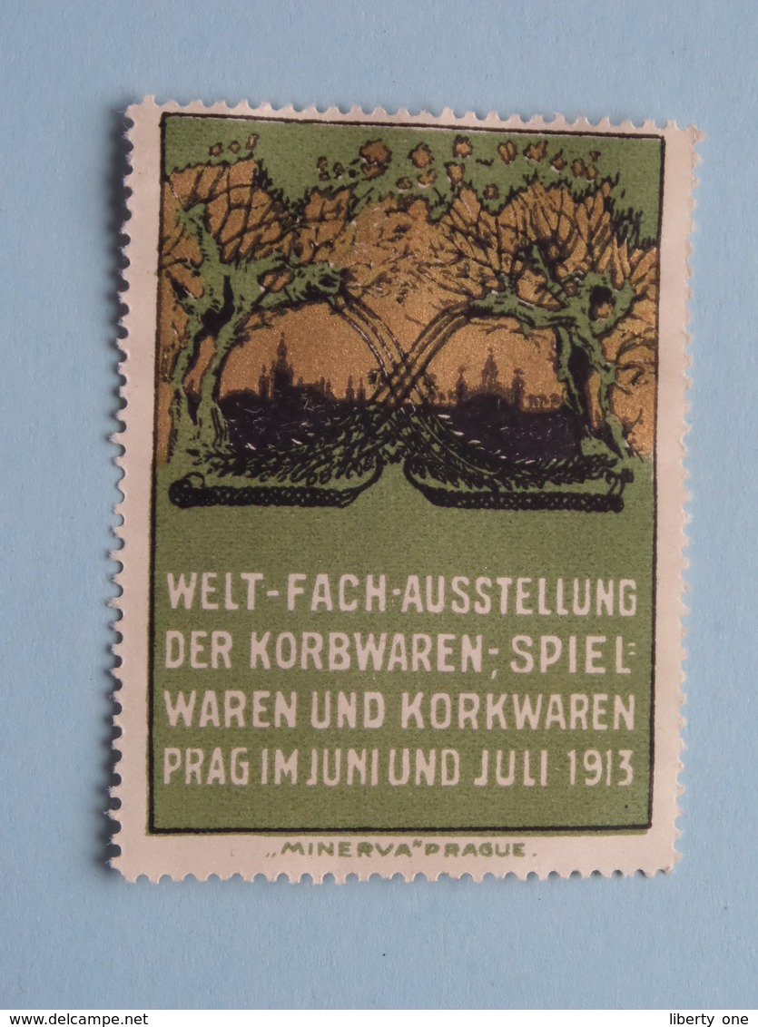 1913 PRAG Welt Fach Ausstellung Der Korbwaren - Spiel ( Sluitzegel Timbres-Vignettes Picture Stamp Verschlussmarken ) - Timbri Generalità