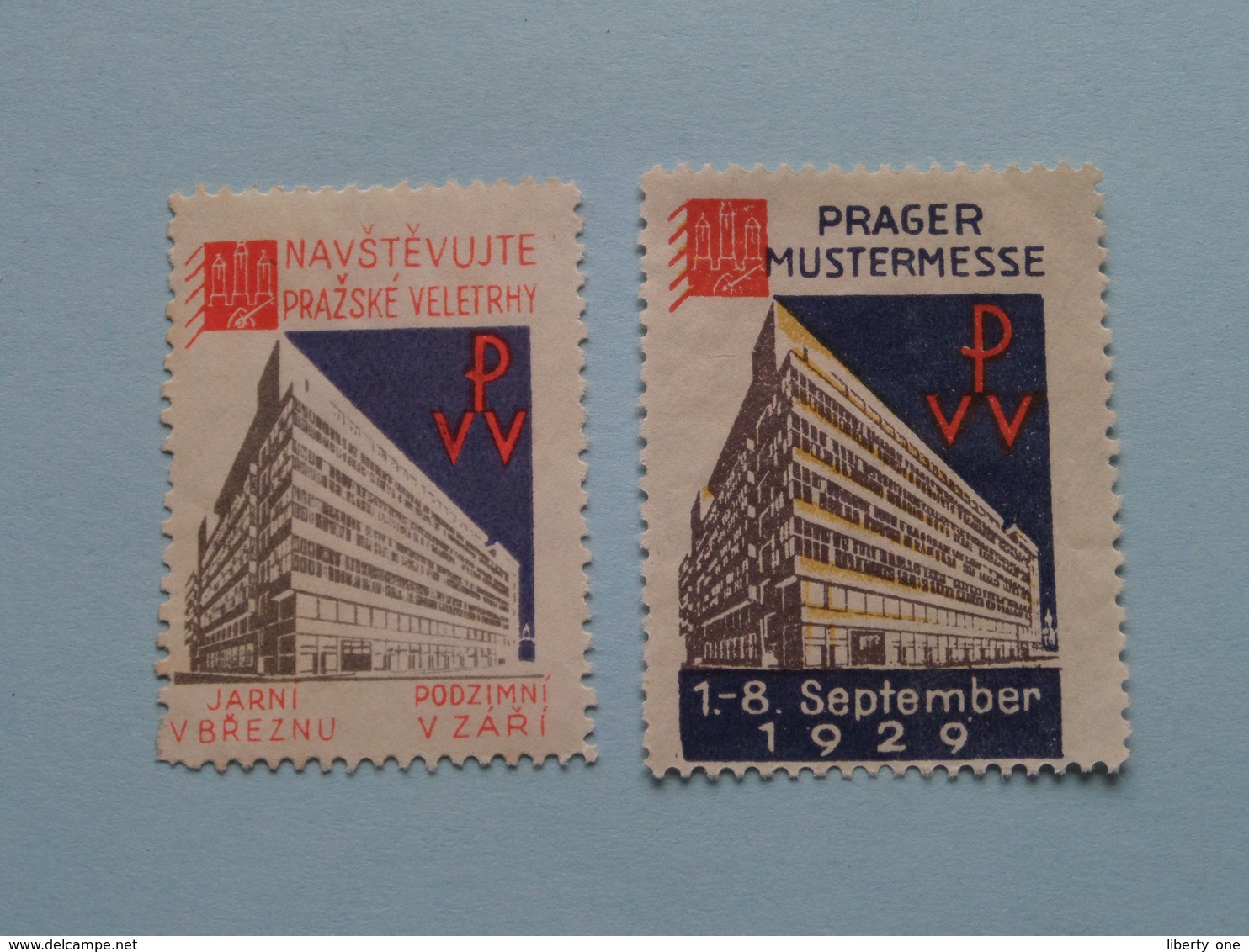 PRAG 1929 MUSTERMESSE Prague PVV ( Sluitzegel Timbres-Vignettes Picture Stamp Verschlussmarken ) - Gebührenstempel, Impoststempel