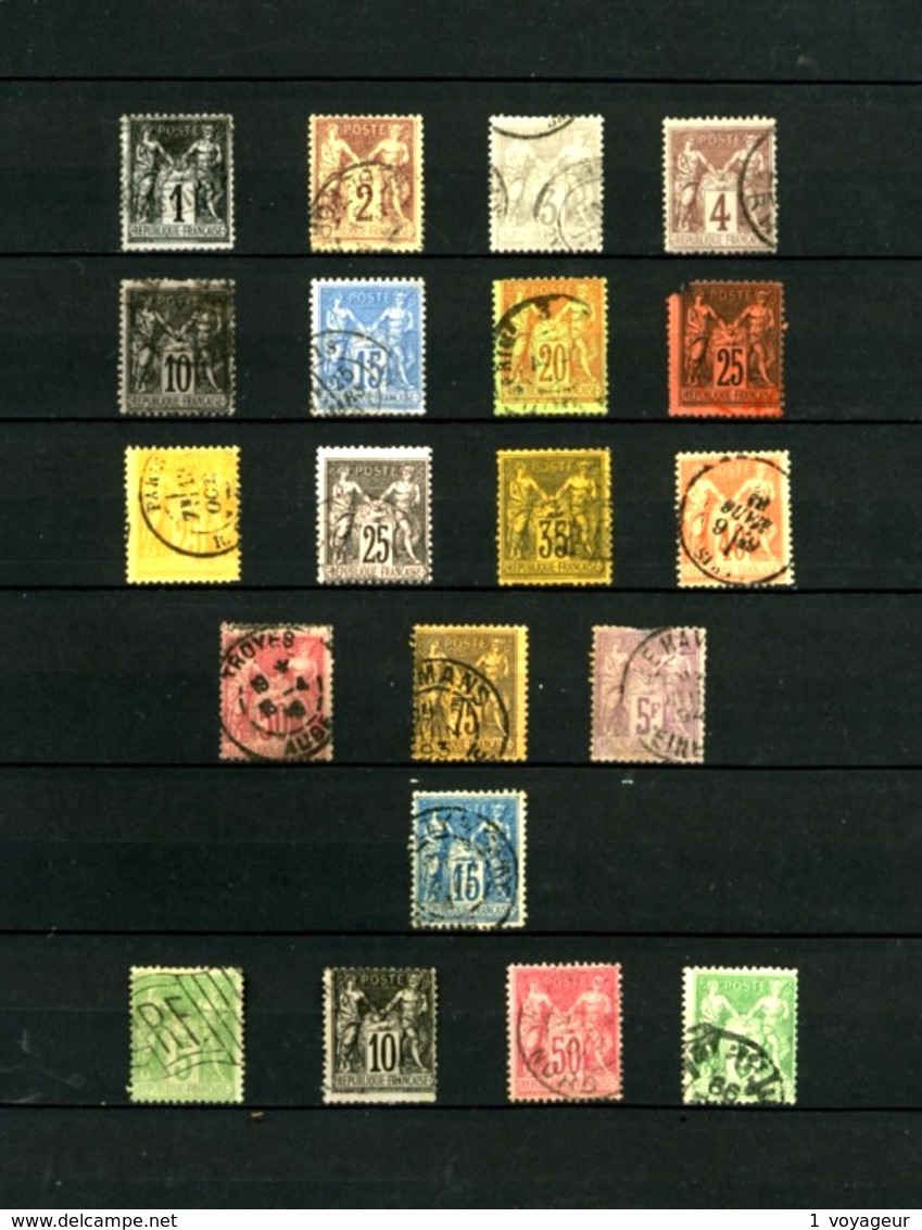 FRANCE - Collection 1849 / 1937 - Oblitérés - Avec De Bonnes Valeurs - Cote Environ 1500 Euros - Collections