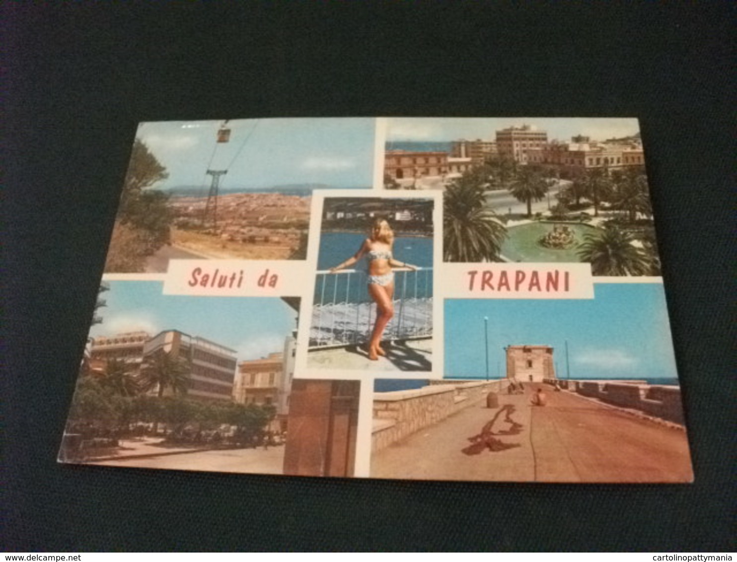 SALUTI DA TRAPANI VEDUTE PIN UP  PIEGA ANG. - Pin-Ups