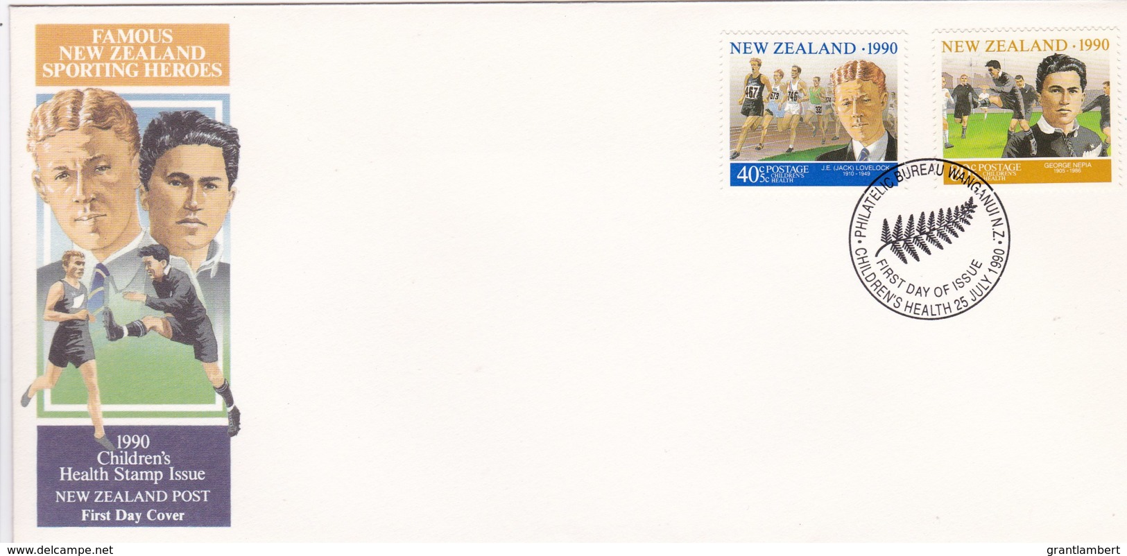 New Zealand 1990 Children's Health - Sporting Heroes FDC - FDC