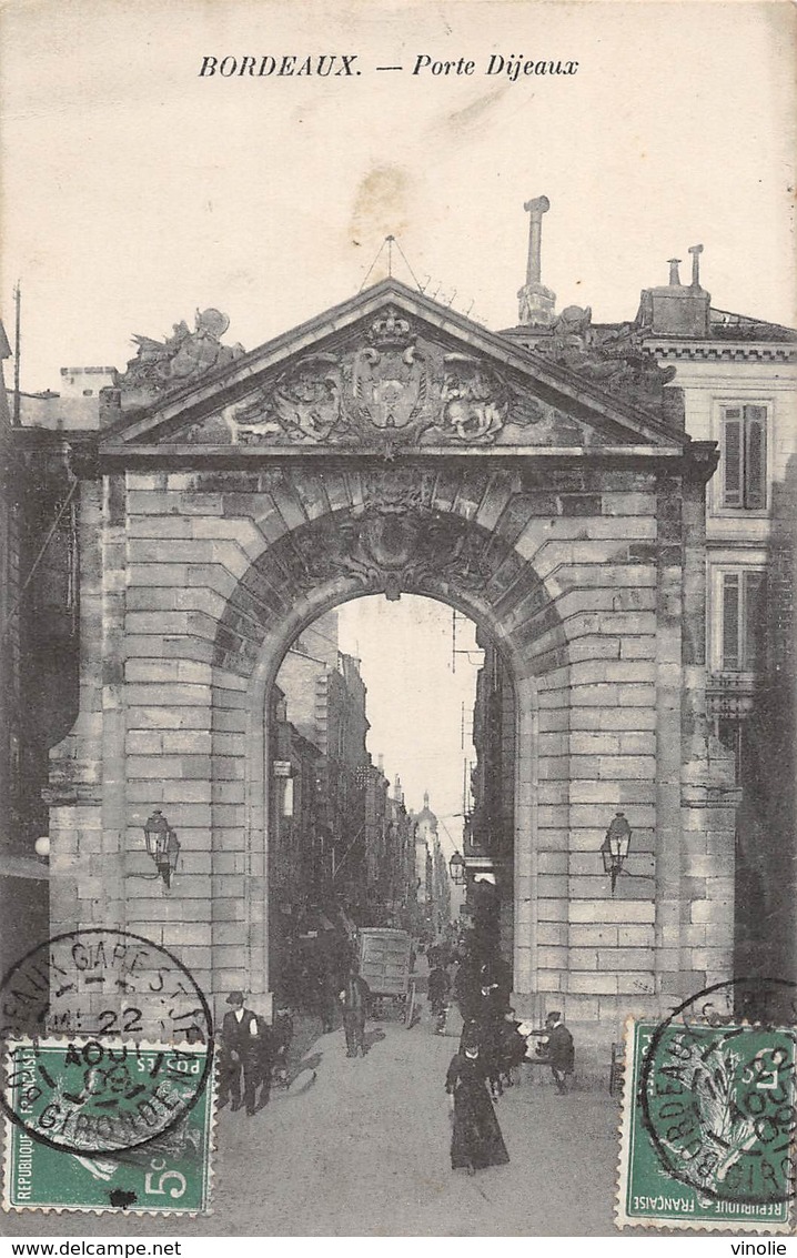 D-19-145 : CARTE POSTALE CACHET MANUEL. BORDEAUX GARE. GIRONDE. 22 AOUT 1909. - Cachets Manuels