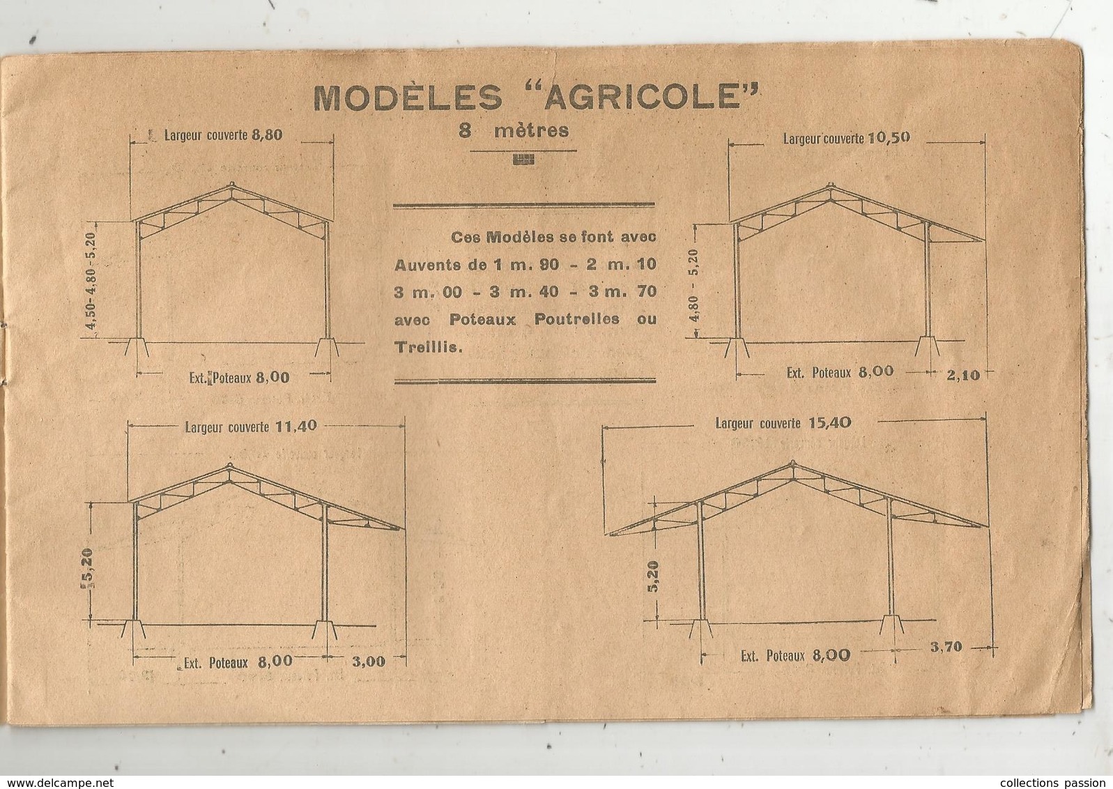 Publicité, Constructions Métalliques ,LA HAYE DESCARTES ,Indre Et Loire ,hangars Agricoles , 5 Scans ,  Frais Fr 2.25 E - Publicités