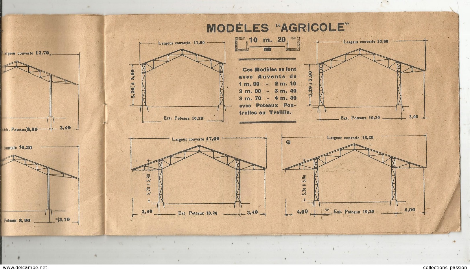 Publicité, Constructions Métalliques ,LA HAYE DESCARTES ,Indre Et Loire ,hangars Agricoles , 5 Scans ,  Frais Fr 2.25 E - Publicités