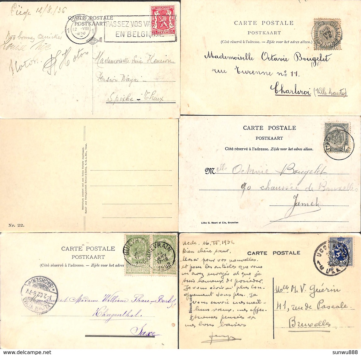 Liège - Lot 6 Cartes Diverses (moins Vues) - Liege