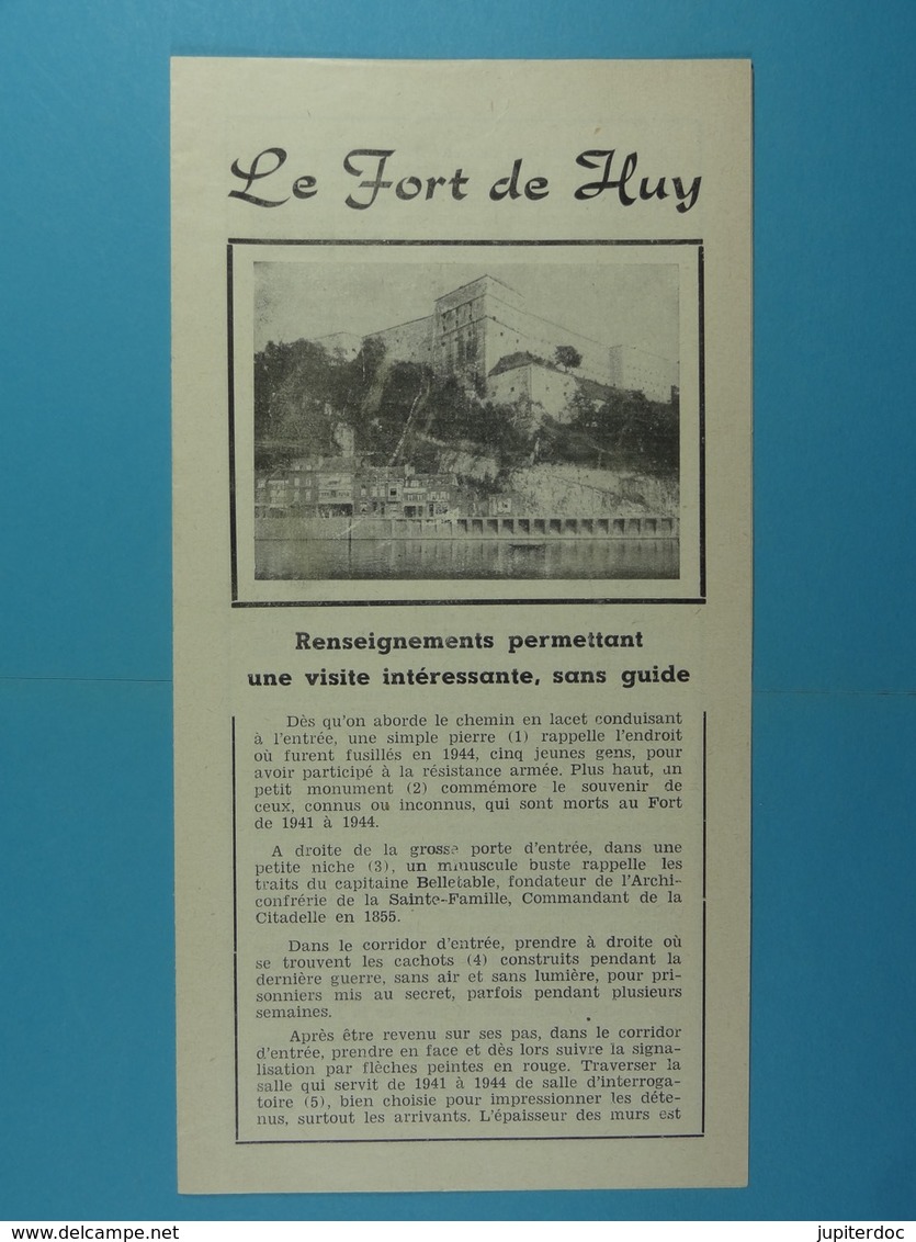 Le Fort De Huy - Dépliants Touristiques