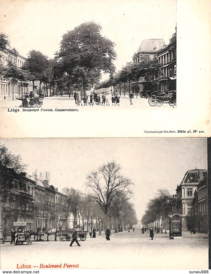 Liège - Lot 2 Cartes Variation Boulevard Piercot Conservatoire - Liege