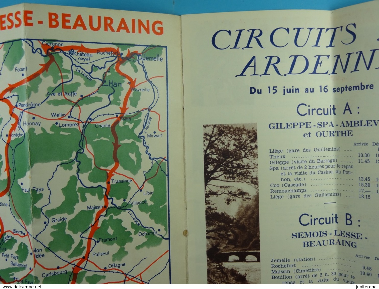 Excursions En Autocars Le Charme Des Ardennes (1934) - Dépliants Touristiques