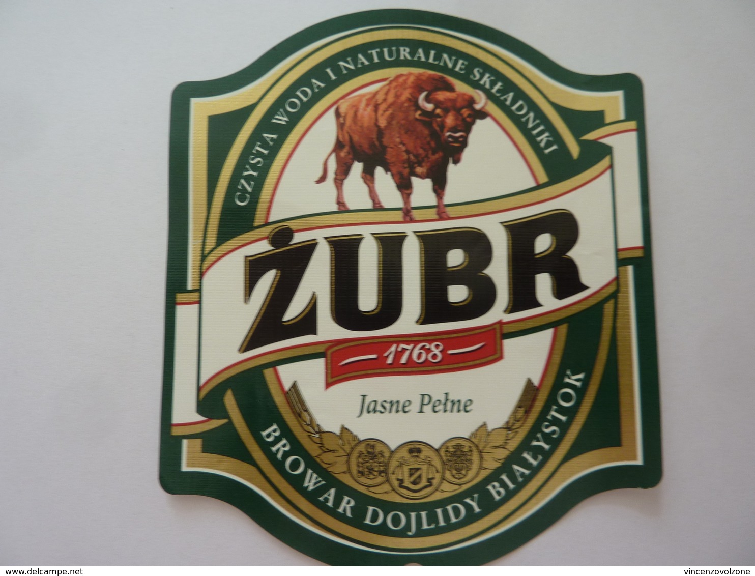 Etichetta "ZUBR" - Birra