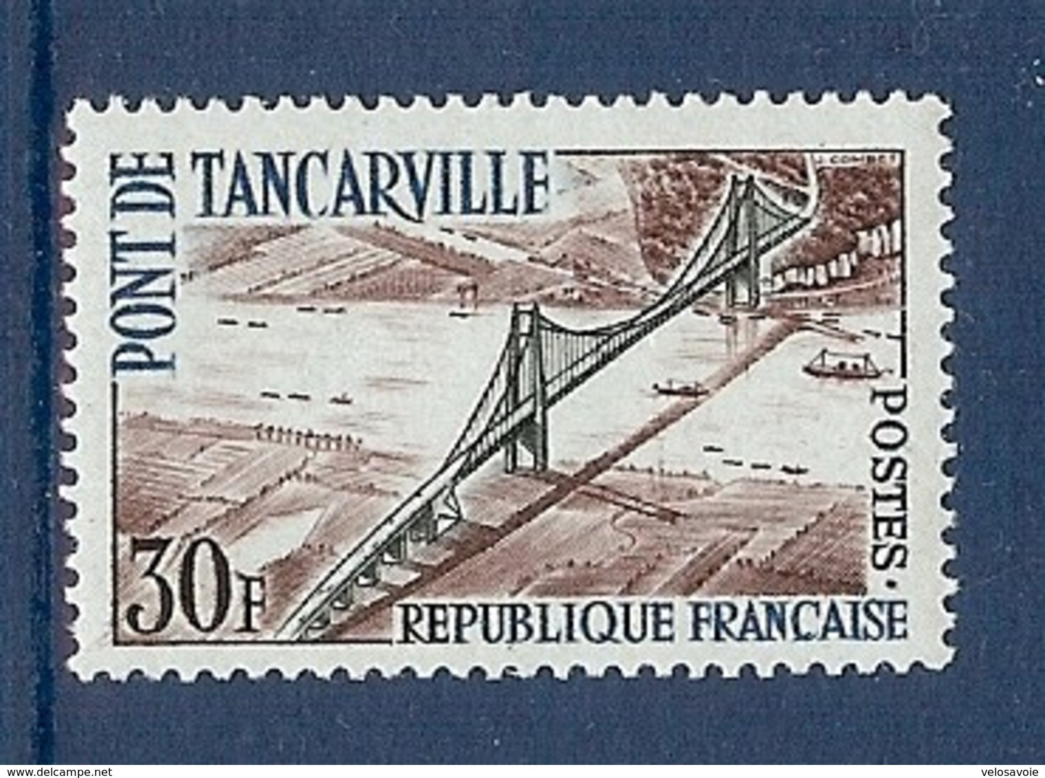 N° 1215b TANCARVILLE INSCRIPTION EN BLEU CLAIR * - Neufs