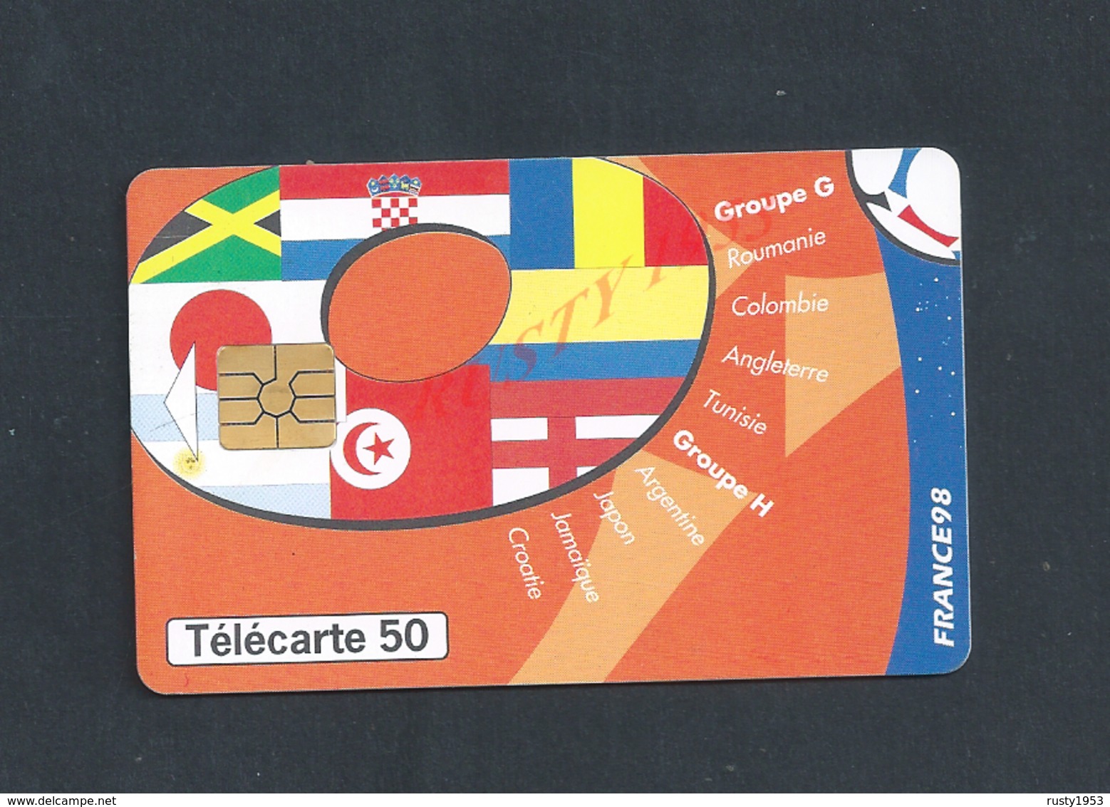 TÉLÉCARTE FOOT FRANCE 98 : - Sport