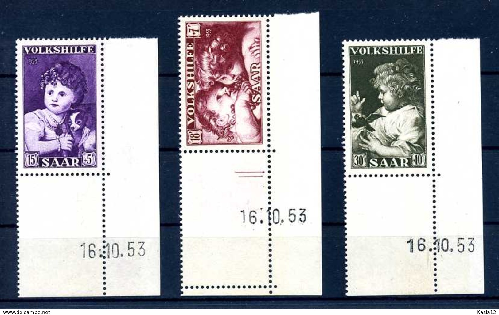 Z45797)Saar 344/346 ER Mit Druckdatum** - Unused Stamps