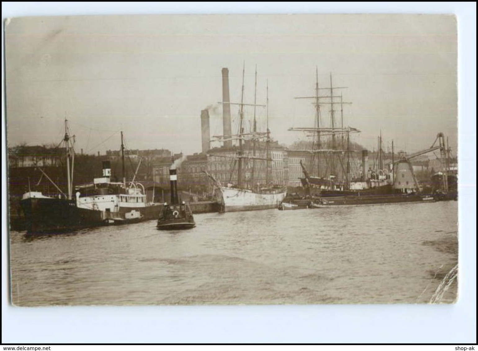 S1764/ Stettin  Max Dreblow Foto AK  Hafen, Ca.1905 - Pommern