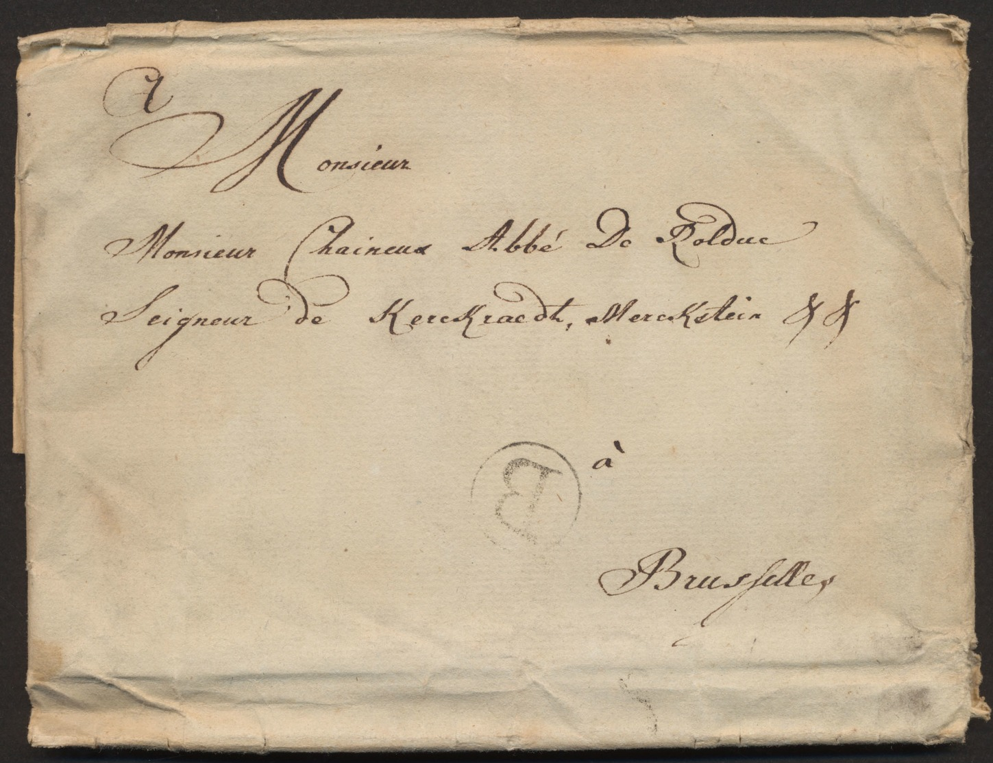 Précurseur - Grand LAC Datée De Battice (1790) Vers Bruxelles + Cachet Rond "B" - 1789-1790 (Brabant Revolution)