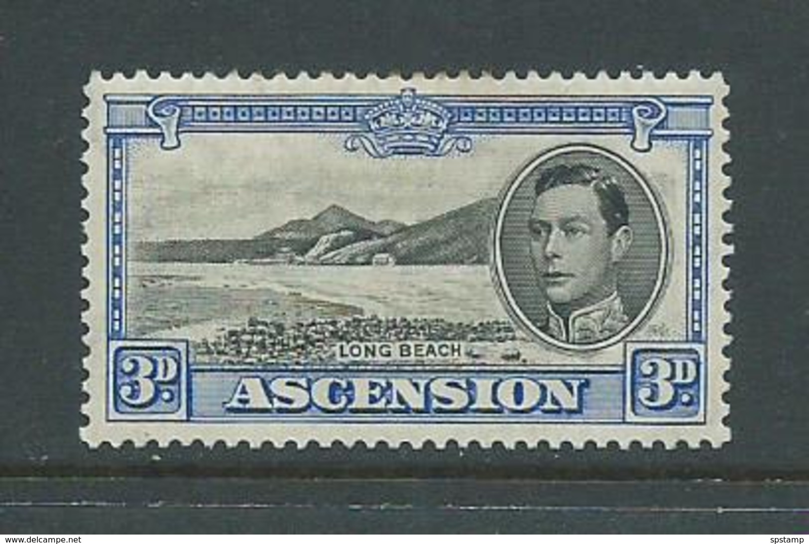 Ascension 1938 KGVI Definitives 3d Ultra Beach Mint - Ascension